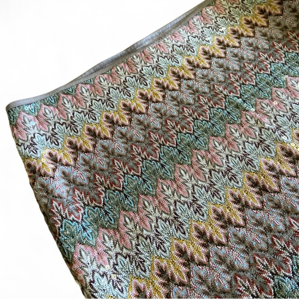Express Sequin‎ Textured Multicolor Lined Boho Mini Skirt Womens Size Small
